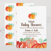Invitation Fête virtuelle de bébé à thème de citrouille à l'a (Devant / Derrière)