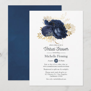 Invitation Fête virtuelle de naissance ou de mariage vintage