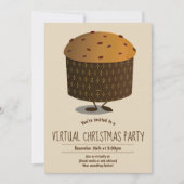 Invitation Fête virtuelle de Noël de Panettone (Devant)