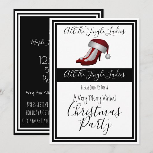 Invitation Fête virtuelle des femmes (Devant / Derrière)