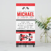 INVITATION FÊTE VOITURE DE COURSE (Debout devant)