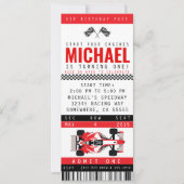 INVITATION FÊTE VOITURE DE COURSE (Devant)