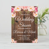 Invitation Fête wedding shower, Wedding shower floral (Debout devant)