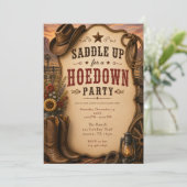 Invitation Fête Western Hoedown (Debout devant)