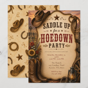 Invitation Fête Western Hoedown