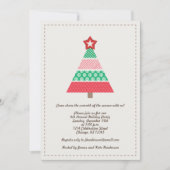 Invitation Fête Whimsical Red et Green Christmas Tree (Devant)