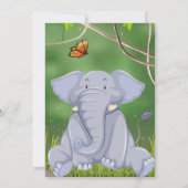 Invitation Fête Wild One Anniversaire Jungle Animaux (Dos)