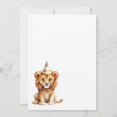 Invitation Fête Wild One Lion Jungle (Dos)