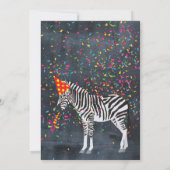 Invitation Fête Zèbre - Animaux Fête Anniversaire Garçon Fill (Dos)