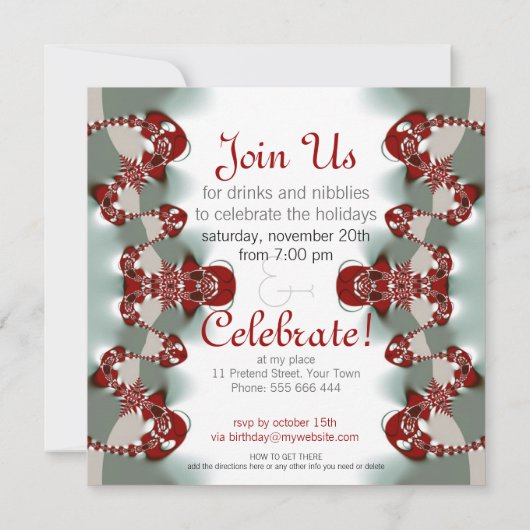 Invitation fêtée du cercle factice (Dos)