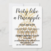 Invitation Fêter comme un Ananas 25e Anniversaire de Mariage (Devant)