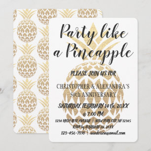 Invitation Fêter comme un Ananas 50e Anniversaire de Mariage