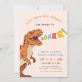 Invitation Fêter comme un bébé dinosaure Garçon Fille 2e anni (Devant)