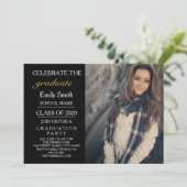 Invitation Fêter la fête de l'obtention du diplôme (Debout devant)