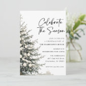 Invitation Fêter la fête de Noël de la saison (Debout devant)
