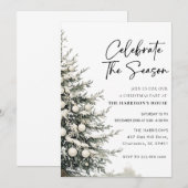 Invitation Fêter la fête de Noël de la saison (Devant / Derrière)