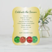 Invitation Fêter la fête de Noël de la saison d'or (Debout devant)