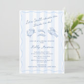 Invitation Fêter la mariée crustacé à coquille dessinée à la (Debout devant)