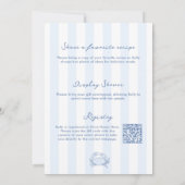 Invitation Fêter la mariée crustacé à coquille dessinée à la (Dos)