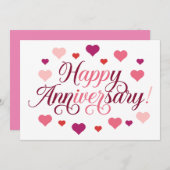 Invitation Fêter l'amour : Joyeux anniversaire (Devant / Derrière)