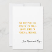 Invitation Fêter l'amour Tournesol jaune doré (Dos)