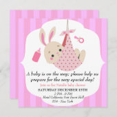 Invitation Fêter l'arrivée de votre petit miracle ! (Devant / Derrière)