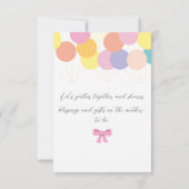 Invitation Fêter l'arrivée de votre petit miracle ! (Dos)