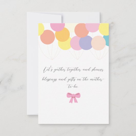 Invitation Fêter l'arrivée de votre petit miracle ! (Dos)