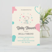 Invitation Fêter l'arrivée de votre petit miracle ! (Debout devant)