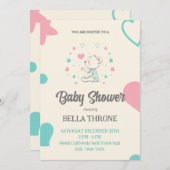 Invitation Fêter l'arrivée de votre petit miracle ! (Devant / Derrière)