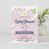 Invitation Fêter l'arrivée de votre petit miracle ! (Debout devant)