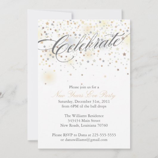Invitation Fêter le Nouvel An (Devant)