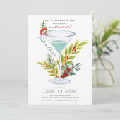 Invitation Fêter les fêtes Noël Cocktail Party (Debout devant)