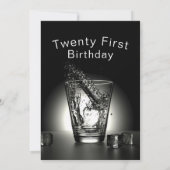 Invitation Fêter l'invitation du 21e anniversaire (Dos)