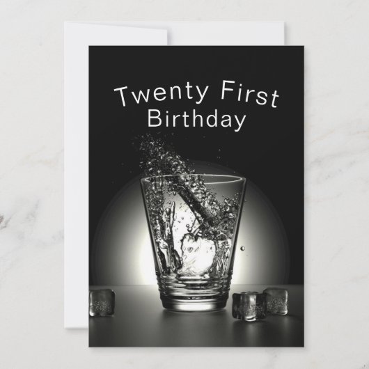 Invitation Fêter l'invitation du 21e anniversaire (Dos)