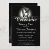 Invitation Fêter l'invitation du 21e anniversaire (Devant / Derrière)