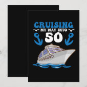 Invitation Fêter mes 50 ans en croisière (Devant / Derrière)