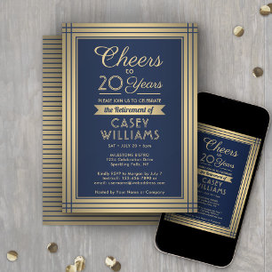 Invitation Fêter n'importe quel nombre de années de service a