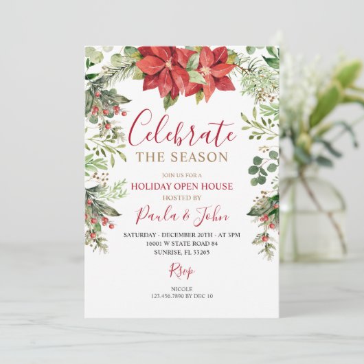 Invitation Fêter Noël de fête de la saison (Debout devant)