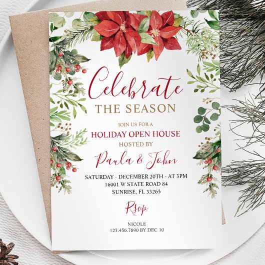 Invitation Fêter Noël de fête de la saison