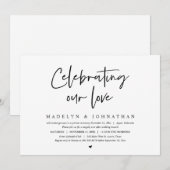 Invitation Fêter notre amour, Mariage Elopement Brunch (Devant / Derrière)