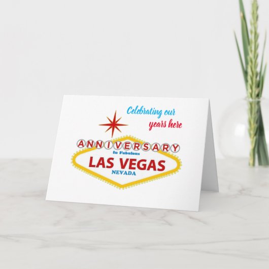 Invitation Fêter notre anniversaire à Las Vegas Card (Devant)
