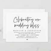 Invitation Fêter Notre Mariage Bliss, Elopement Brunch (Devant / Derrière)