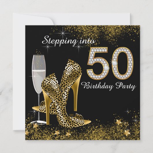 Invitation Fêter ses 50 ans (Devant)