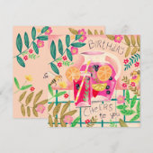 Invitation Fêter son anniversaire avec une sangria d'été (Devant / Derrière)