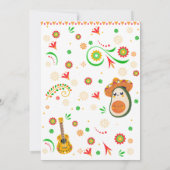 Invitation fêtes baby shower folk mexicain (Dos)