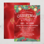 Invitation Fêtes Botaniques Famille Réunion Fête de Noël (Devant / Derrière)