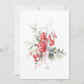 Invitation Fêtes Classique Fête de Noël Berries (Dos)