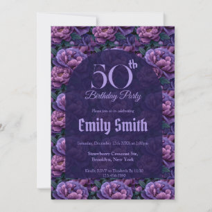 Invitation Fêtes d'anniversaire aux pivoines tendance