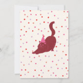 Invitation Fêtes d'anniversaire de chats drôles Parfaites (Dos)
